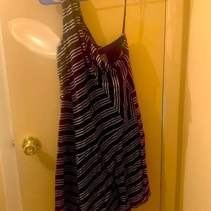 COPY - Absolutely stunning Anthro dress black and white off shoulder fully line…